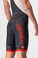 CASTELLI kratke hlače s tregerima - COMPETIZIONE KIT - crna/crvena