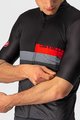 CASTELLI dres kratkih rukava - A BLOCCO - crna/siva/crvena