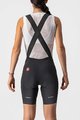 CASTELLI kratke hlače s tregerima - VELOCISSIMA 3 LADY - crna