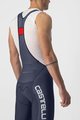 CASTELLI kratke hlače s tregerima - COMPETIZIONE KIT - srebrna/plava