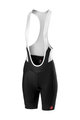 CASTELLI kratke hlače s tregerima - VELOCISSIMA LADY - crna