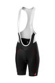 CASTELLI kratke hlače s tregerima - VELOCISSIMA LADY - crvena/crna
