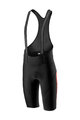 CASTELLI kratke hlače s tregerima - VELOCISSIMO IV - crvena/crna