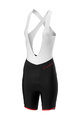 CASTELLI kratke hlače s tregerima - VISTA LADY - bijela/crna