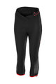 CASTELLI hlače 3/4 bez tregera - VISTA LADY - crvena/crna