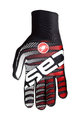 CASTELLI rukavice s dugim prstima - DILUVIO C - crna/crvena