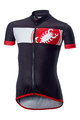 CASTELLI dres kratkih rukava - FUTURE RACER KIDS - crna/crvena