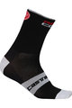 CASTELLI čarape klasične - ROSSO CORSA 9 - crna