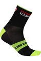 CASTELLI čarape klasične - ROSSO CORSA 9 - crna/žuta