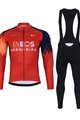 BONAVELO zimski dres i hlače - INEOS 2024 WINTER - plava/crna/crvena