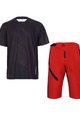 HOLOKOLO MTB dres i hlače - INFINITY MTB - crna/crvena