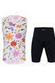 HOLOKOLO dres bez rukava i kratke hlače - FLORAL ELITE LADY - višebojna/crna/bijela