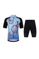 HOLOKOLO kratki dres i kratke hlače - RIDERS KIDS - crna/plava/višebojna