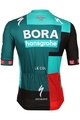 LE COL dres kratkih rukava - BORA HANSGROHE 2022 - crna/crvena/zelena