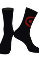 MONTON čarape klasične - SKULL LADY - crna/crvena