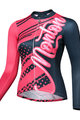 MONTON dres dugih rukava ljetni - FERNYARN LADY SUMMER - crna/crvena