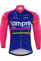 dres dugih rukava zimski - LAMPRE 2017 WINTER - plava/ružičasta