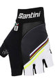 SANTINI rukavice s kratkim prstima - UCI GEL - crna/bijela