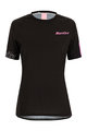 SANTINI dres kratkih rukava - SASSO MTB LADY - crna/ružičasta