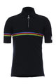 SANTINI majica kratkih rukava - UCI RAINBOW WOOL - duga/crna