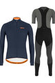 SANTINI zimski dres i hlače - COLORE WINTER - crna/siva/plava