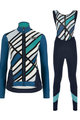 SANTINI zimski dres i hlače - CORAL R. LADY WINTER - crna/plava