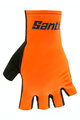 SANTINI rukavice s kratkim prstima - ISTINTO - crna/narančasta