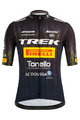 SANTINI dres kratkih rukava - TREK PIRELLI 2021 - crna/bijela/žuta