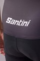 SANTINI kratke hlače s tregerima - TOUR DE FRANCE 2022 - bijela/crvena/crna