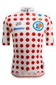 SANTINI dres kratkih rukava - TOUR DE FRANCE 2024 - crvena/bijela