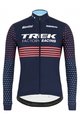 SANTINI dres dugih rukava zimski - TREK 2022 FACTORY RACING CX WINTER - ružičasta/plava