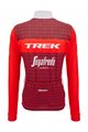 SANTINI dres dugih rukava zimski - TREK SEGAFREDO 2023 WINTER - crvena/bijela