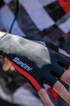 SANTINI rukavice s kratkim prstima - X IRONMAN VIS - crna/crvena