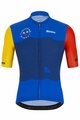 SANTINI dres kratkih rukava - NIBALI SQUALO - crvena/plava/žuta