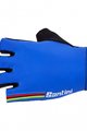 SANTINI rukavice s kratkim prstima - UCI RAINBOW - duga/plava