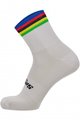 SANTINI čarape klasične - UCI RAINBOW - bijela/duga