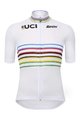 SANTINI dres kratkih rukava - UCI WORLD CHAMPION MASTER - bijela/duga