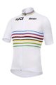 SANTINI dres kratkih rukava - UCI WORLD CHAMPION MASTER - bijela/duga