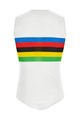 SANTINI majica bez rukava - UCI RAINBOW - bijela/duga