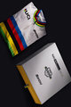 SANTINI dres kratkih rukava - UCI WORLD 100 GOLD - duga/bijela