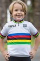 SANTINI dres kratkih rukava - UCI KIDS - višebojna/bijela