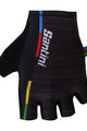 SANTINI rukavice s kratkim prstima - UCI RAINBOW - crna