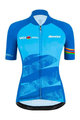 SANTINI dres kratkih rukava - UCI WORLD LADY - svjetloplava
