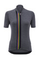 SANTINI dres kratkih rukava - UCI RAINBOW LADY - siva