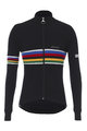 SANTINI dres dugih rukava zimski - UCI RAINBOW WOOL - crna