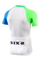 SIX2 dres kratkih rukava - BIKE3 ULTRALIGHT - bijela/plava/zelena