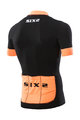 SIX2 dres kratkih rukava - BIKE3 STRIPES - crna/narančasta