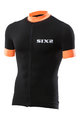 SIX2 dres kratkih rukava - BIKE3 STRIPES - crna/narančasta