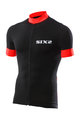 SIX2 dres kratkih rukava - BIKE3 STRIPES - crna/crvena