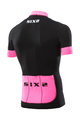 SIX2 dres kratkih rukava - BIKE3 STRIPES - crna/ružičasta